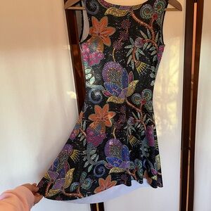 BlackMilk Beaded Embroidered Print Dress